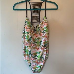 New sperry flamingo one-piece swimsuit L